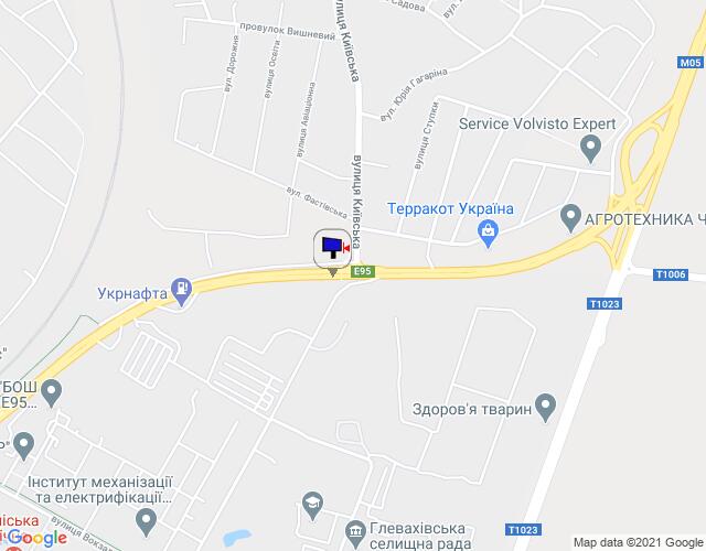 Билборд/Щит, Трассы, смт. Глеваха, траса М-05 Київ-Одеса, км 27+190 ліво, зупинка "Весняна", за 370м до АЗС Укрнафта, через 700м після розв'язки на м. Васильків