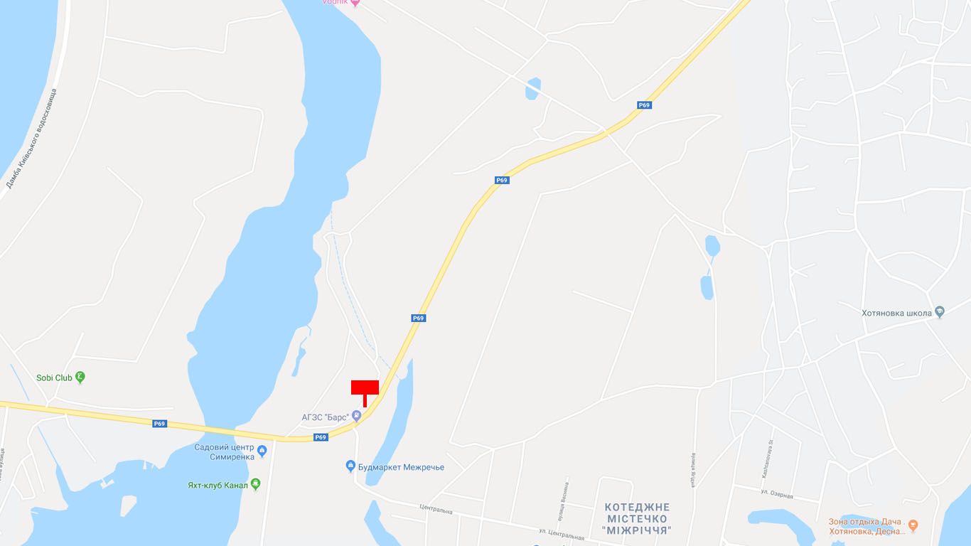 Білборд/Щит, Траси, с. Хотянівка, автомобільна дорога Р-69 “Київ-Вишгород-Десна-Чернігів”,1750 м. після повороту з вул. Лісовий, у напрямку із с. Хотянівка у м. Вишгород,праворуч