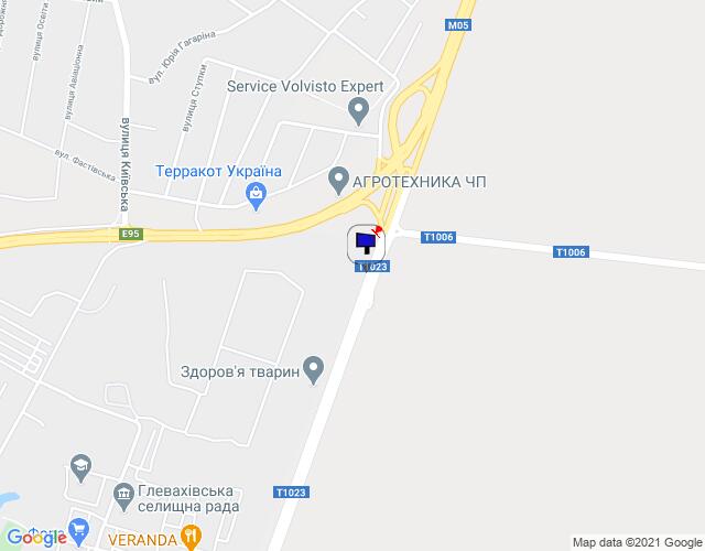 Білборд/Щит, Васильків, м. Васильків, Т-1023, км 2+860 право, в'їзд з смт. Глеваха, зупинка "Польова", за розв'язкою Київ-Васильків, розворот на Рославичі