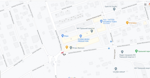 Білборд/Щит, Київ, Петропавлівська Борщагівка, клумба на перехр. з вул. Ярослава Мудрого та вул. Мальовнича (маг. "Фора")