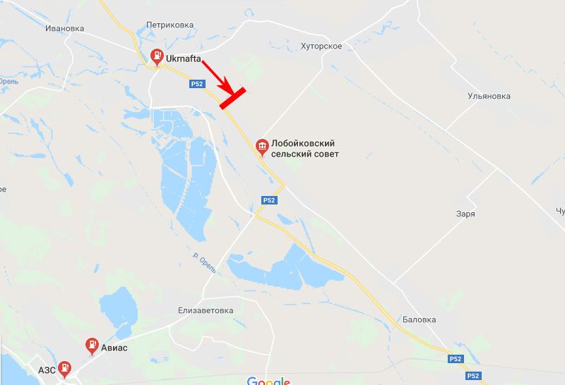 Білборд/Щит, Траси, с. Лобойківка, напрям в сторону м. Дніпро, АЗС