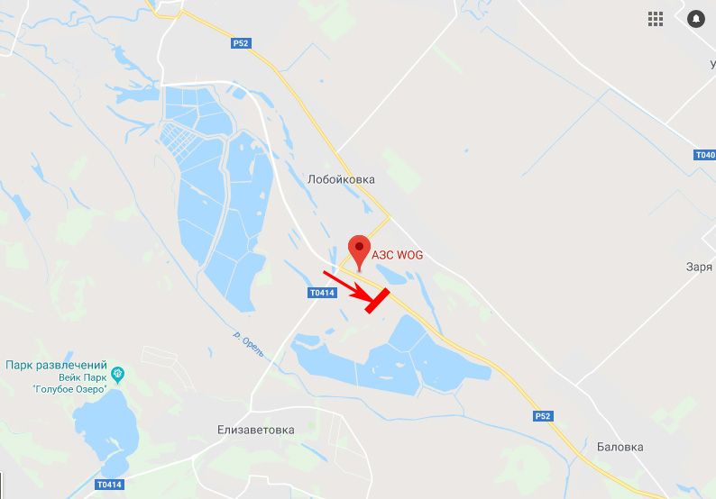 Білборд/Щит, Траси, Балівка - Лобойківка - Єлизаветівка, напрям до м. Дніпро (АЗС WOG)