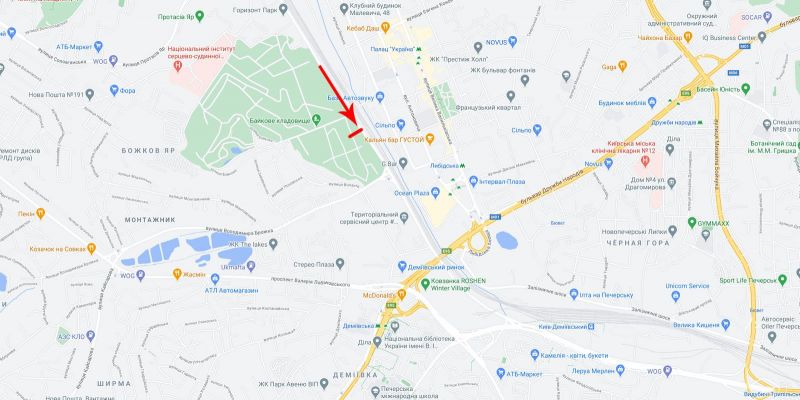 Скрол/Сітіборд, Київ, Грінченка М. вул. в напрямку до бул. Дружби Народів, Сільпо