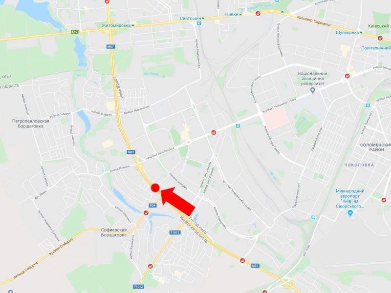 Білборд/Щит, Київ, Кільцева дорога - вул. Литвиненка-Вольгемут, роздільник, поворот на Софіївську Борщагівку, в напрямку пр. Перемоги