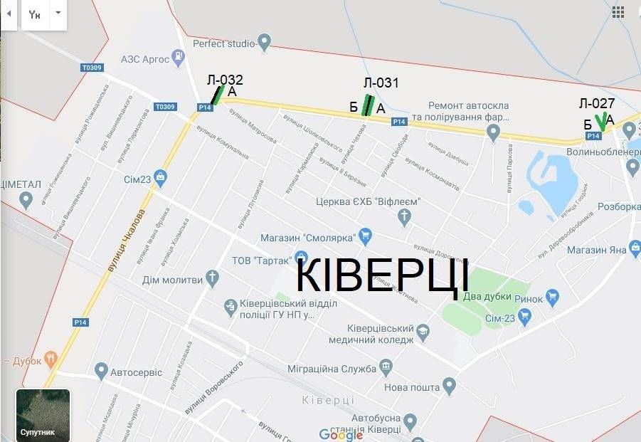 Билборд/Щит, Киверцы, м.Ківерці (при вїзді в місто Ківерці - траса Маневичі-Луцьк)