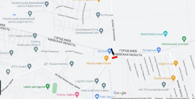 Білборд/Щит, Київ, Петропавлівська Борщагівка,  на перехр. з вул. І. Багряного/вул. Зв'язківців та вул. Антонова (маг. "NOVUS")