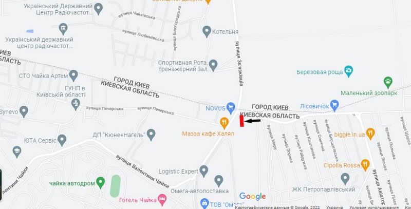 Білборд/Щит, Київ, Петропавлівська Борщагівка,  на перехр. з вул. І. Багряного/вул. Зв'язківців та вул. Антонова (маг. "NOVUS")