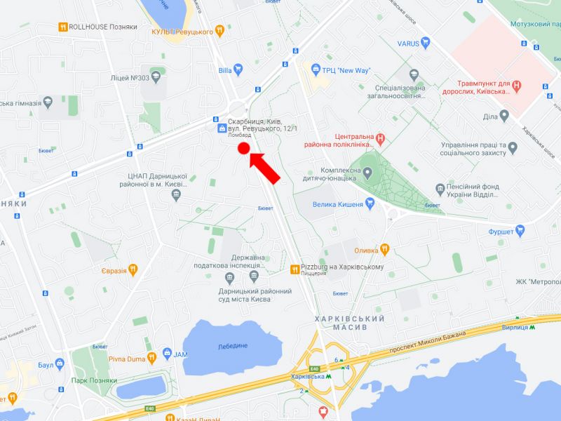 Білборд/Щит, Київ, Ревуцького вул., 18, в бік Ахматової вул.