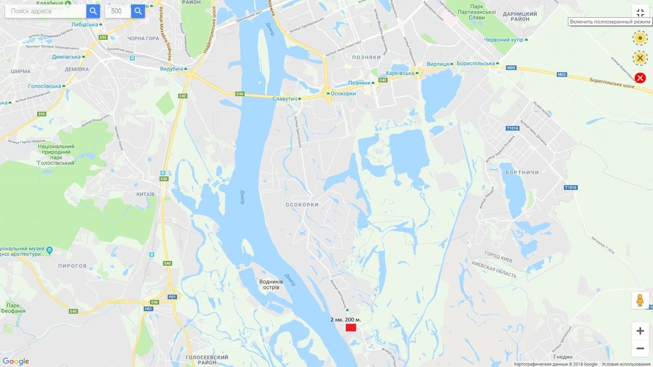 Білборд/Щит, Київ, Осокорки,ул.Центральная напротив ул.Солнечной,в направлении Золоче,Вишенки    2 км.200 м.(А)