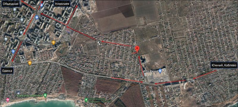 Билборд/Щит, Трассы, Заболотного транспорт прямує в  м. Одеса (напрямок з Рив'єри, Обі)