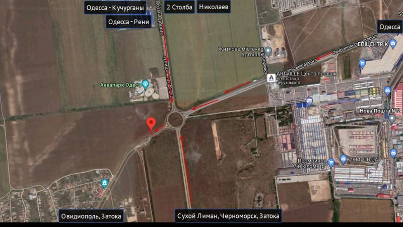 Білборд/Щит, Траси, Овідіопольська траса транспорт прямує з м.Одеса до Овідіополя, Чорноморськ, Грибівка, Бугаз, Затока