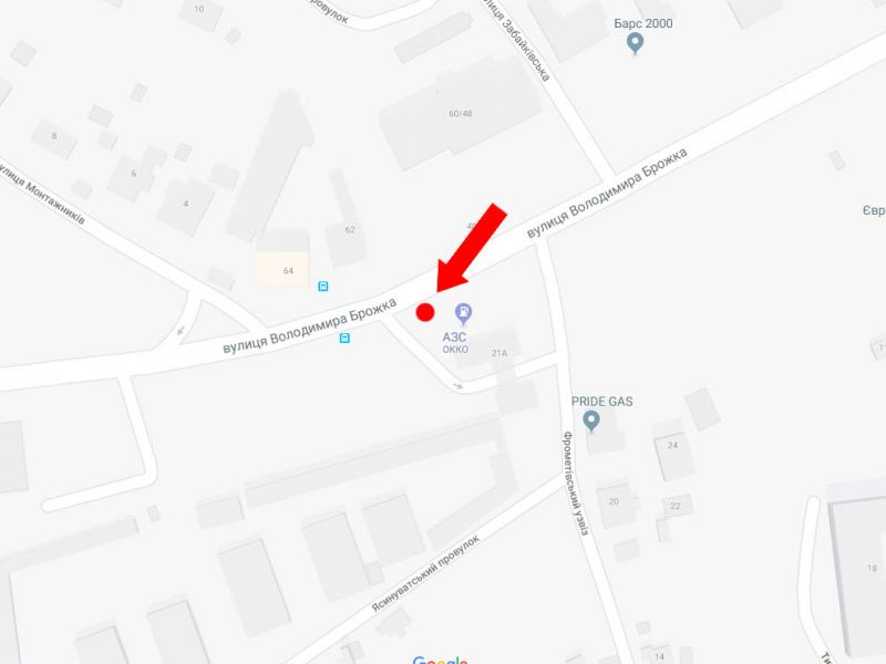 Білборд/Щит, Київ, Брожка вул. (колиш. Кіровоградська вул.), 21, біля АЗС "Окко", в бік пр. Лобановського (колиш. Червонозоряний пр.)