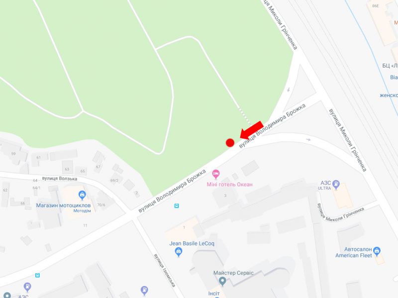 Білборд/Щит, Київ, Брожка вул. (колиш. Кіровоградська вул.) / вул. Грінченка, в бік Лобановського пр. (колиш. Червонозоряний пр.)