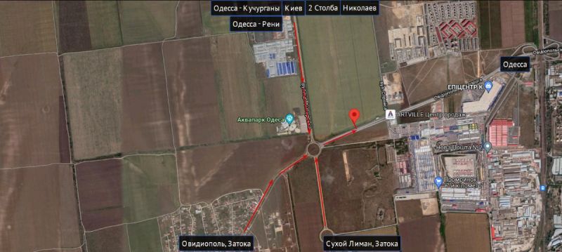 Билборд/Щит, Трассы, Овідіопольська дорога 7 км - Епіцентр транспорт прямує В м. Одеса (Епіцентр, Метро)