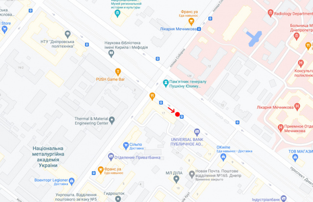 Реклама на остановках, Днепр, Пр.Дмитра Яворницького, біля буд.17, після пр.Гагаріна/Пр.К. Маркса, возле д. 17, за пр.Гагарина
