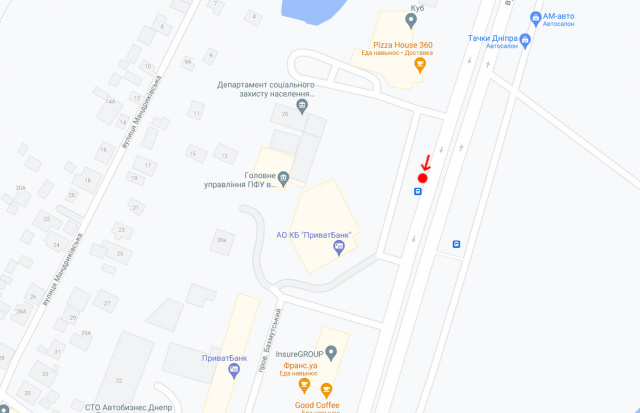 Реклама на остановках, Днепр, Вул.Набережна Перемоги, 26, поруч з АО КБ Приватбанк/ул. Набережная Победы, 26, рядом з АО КБ Приватбанк