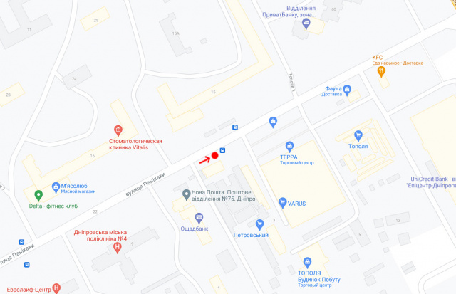 Реклама на остановках, Днепр, Вул.Панікахи, 15, поруч з ТЦ ТЕРРА/ул. Паникахи, 15, рядом з ТЦ ТЕРРА