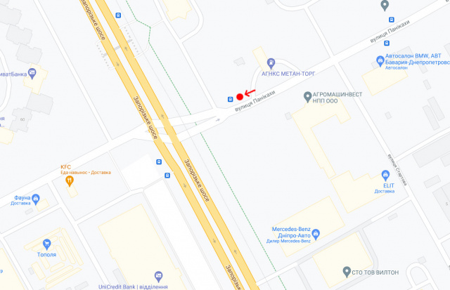 Реклама на остановках, Днепр, Вул.Панікахи, 2, перед виїздом на Запорізьке шосе/ул. Паникахи, 2, перед выездом на Запорожское шоссе