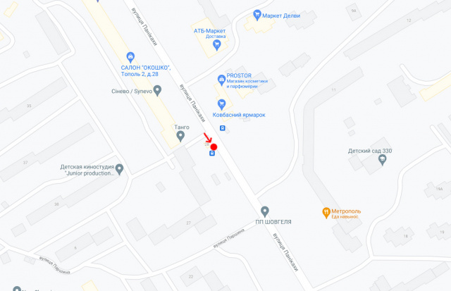Реклама на остановках, Днепр, Вул.Панікахи, 28Д, перед вул.Паршина/ул. Паникахи, 28 Д, перед ул.Паршина