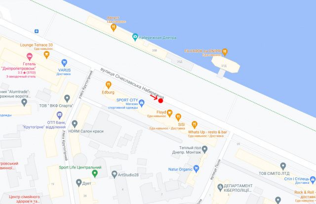 Реклама на остановках, Днепр, Вул.Січеславська Набережна, 37, за узвозом Крутогірний/ул. Набережная Ленина, 37, за ул.Рогалева