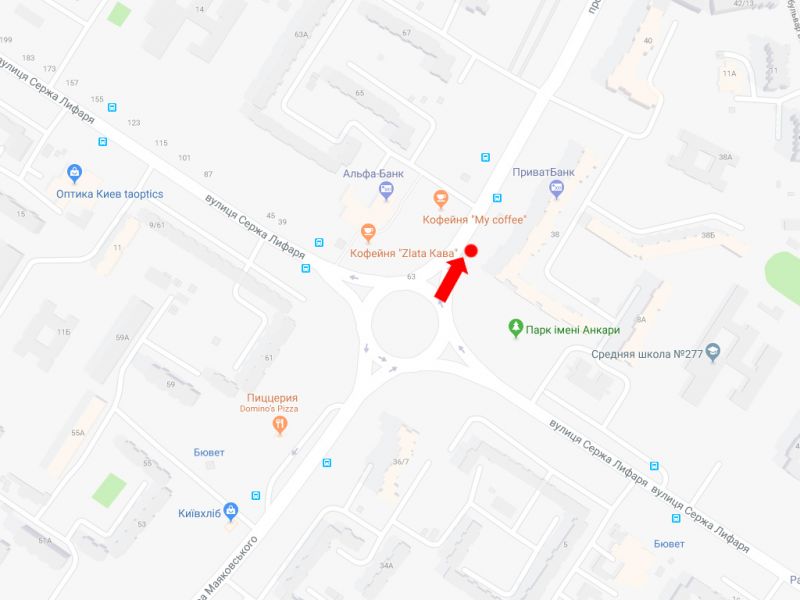 Led екран/Відеоборд, Київ, Маяковського пр., 38/10 - вул. Лифаря (колиш. вул. Сабурова), в бік вул. Цвєтаєвої, з центру, (ролик 10 сек, 1 вихід/1,5 хвилини)