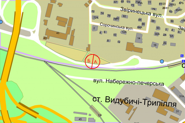 Скролл/Ситиборд, Киев, Залізничне шосе, після 250 метрів руху від вул.Михайла Бойчука (Кіквідзе) до М"Видубичі"