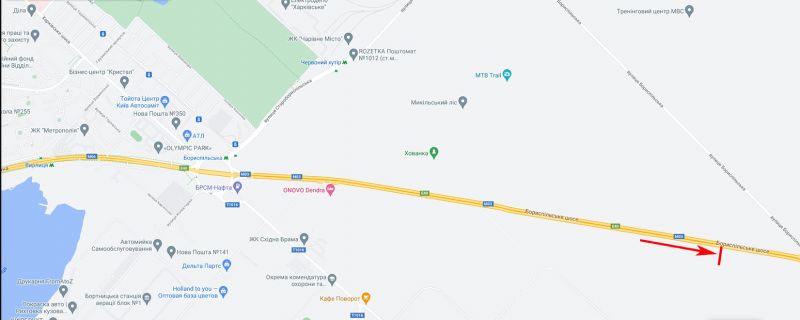 Суперсайт/Мегаборд, Київ, Бориспільське шосе, рух в напрямку від ст. м. "Бориспільська"