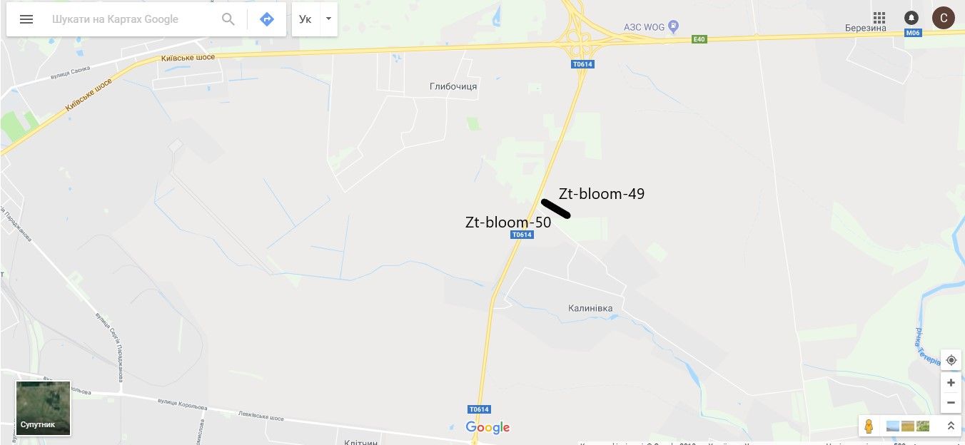 Білборд/Щит, Траси, траса т-06-14 1 км 450м