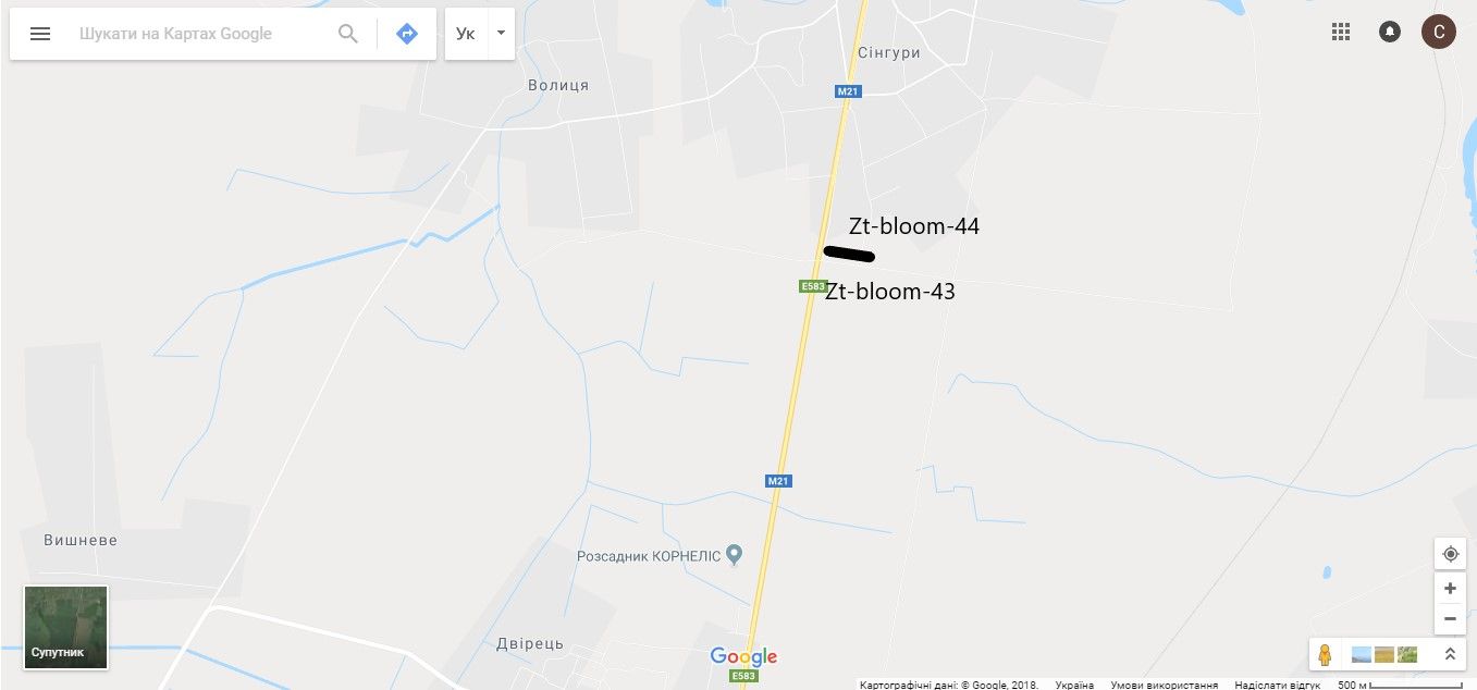 Білборд/Щит, Траси, траса Виступовичі - Житомир - Могилів-Подільський М-21 193 км 200м (ліво)