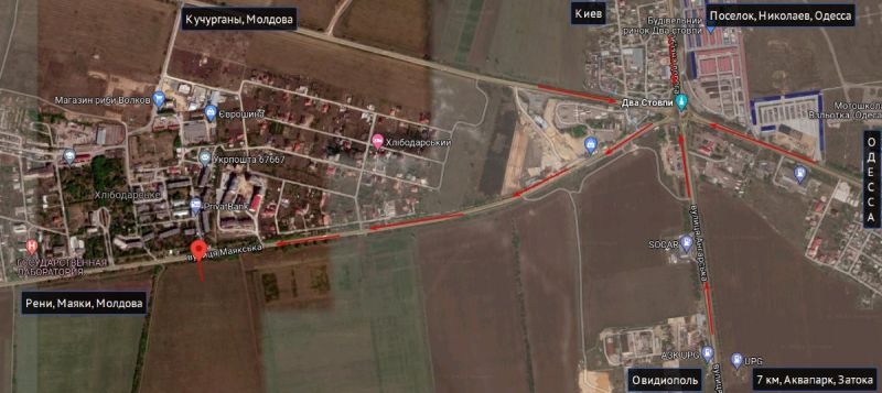 Билборд/Щит, Трассы, Одеса - Рені Хлібодарське Напрямок в Маяки
