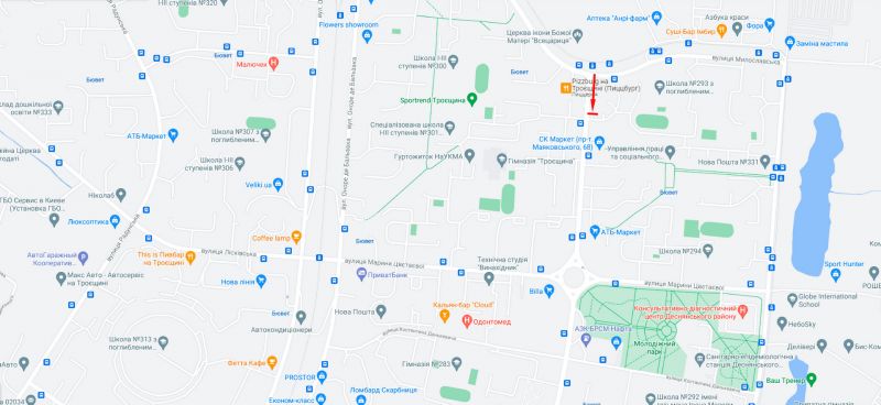 Билборд/Щит, Киев, Червоної калини пр. (Маяковського пр)-т 70, навпроти супермаркету "АТБ"