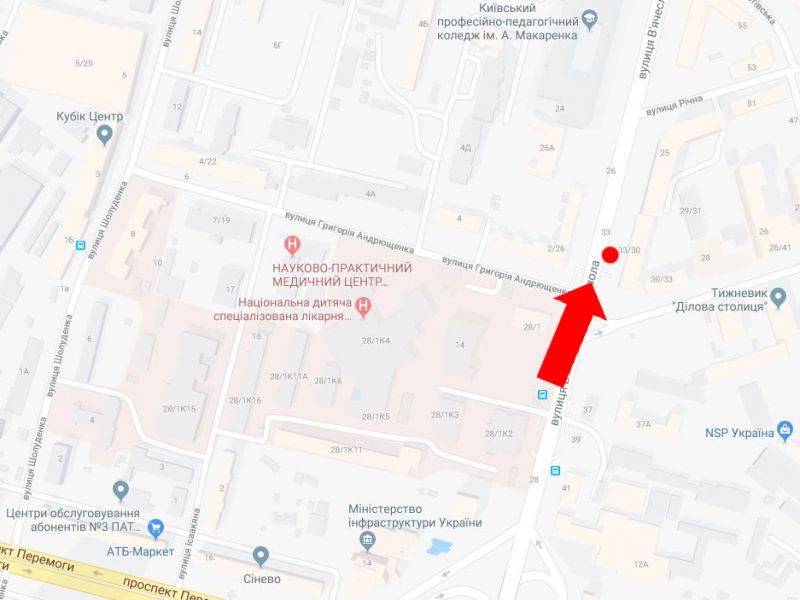 Led екран/Відеоборд, Київ, Чорновола вул., 33 / вул. Андрющенко, в сторону вул. Січових Стрільців (колиш. Артема вул.), (ролик 10 сек, 1 вихід/1,5 хвилини)