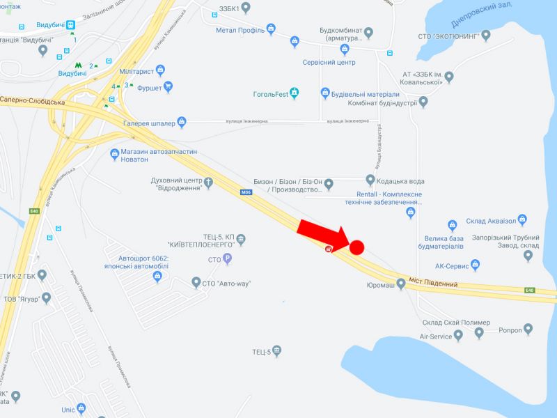 Билборд/Щит, Киев, Південний міст, в напрямку пр. Бажана