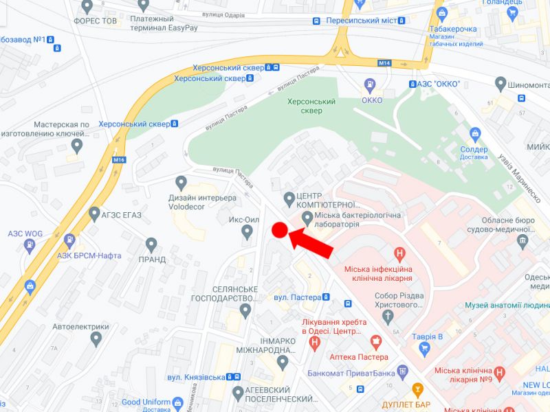 Беклайт, Одесса, Пастера вул. - вул. Старопортофранківська, з центру
