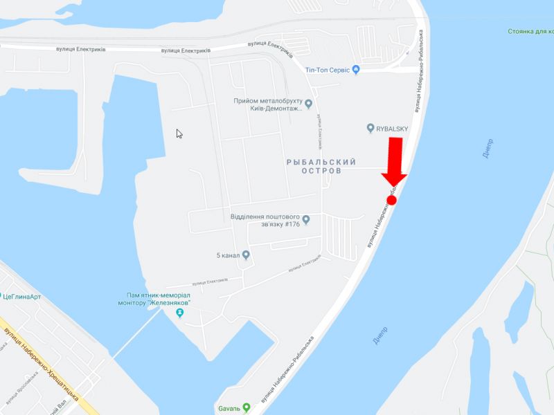 Билборд/Щит, Киев, Набережно-Рибальська вул., 550м до Подільсько-Воскресенського мосту, в бік Набережно-Хрещатицької вул.