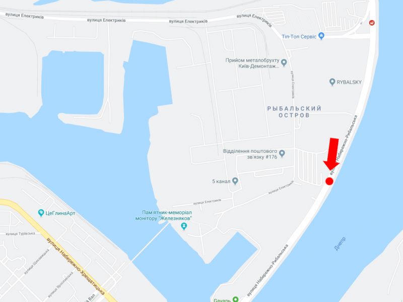 Билборд/Щит, Киев, Набережно-Рибальська вул., 350м до Подільсько-Воскресенського мосту, в бік Набережно-Хрещатицької вул.