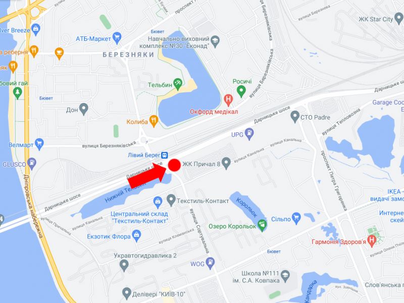 Билборд/Щит, Киев, Дарницьке шосе - вул. Сортувальна, в сторону Харківського шосе