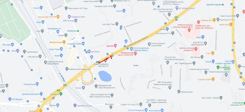 Led экран/Видеоборд, Киев, Дружби Народів бульв. 4/6, рух в напрямку від Либідська пл.