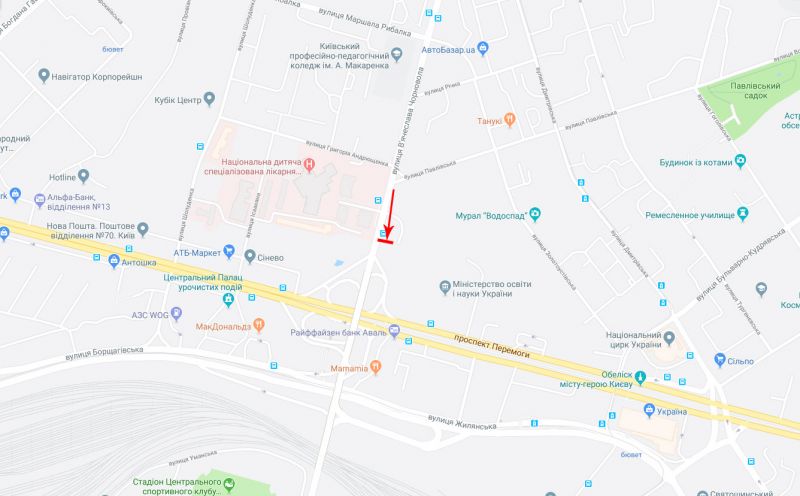 Led экран/Видеоборд, Киев, Чорновола вул. 41, магазин "Дніпро М" рух в напрямку пр. Перемоги