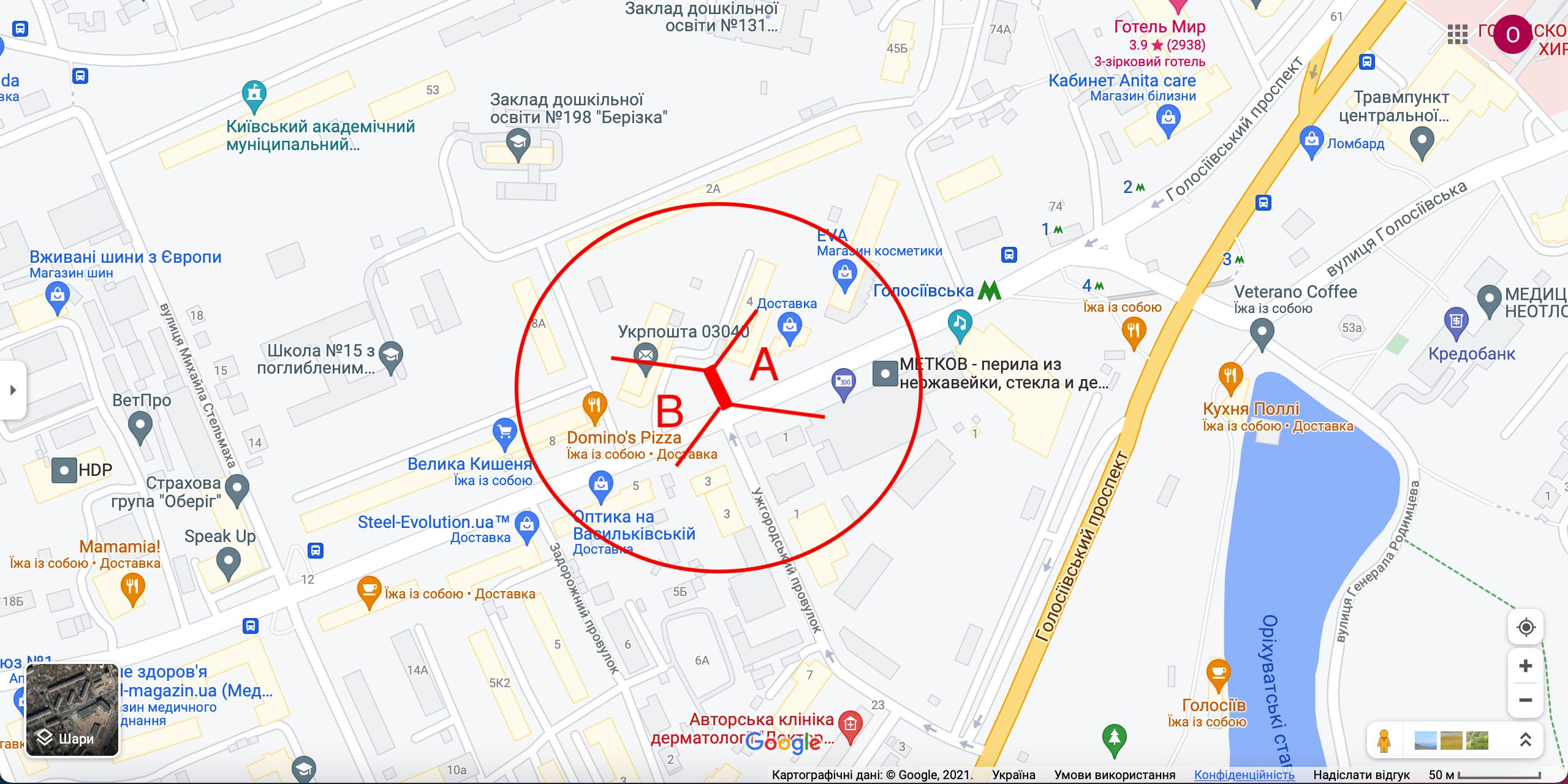 Билборд/Щит, Киев, вул. Васильківська, 6 (03-0610-01) в напрямку Амурської площі