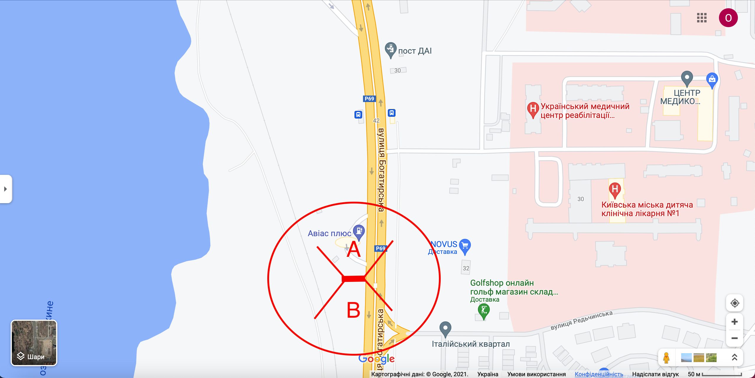 Білборд/Щит, Київ, вул. Богатирська, 17 (04-0627-01) в напрямку Вишгорода