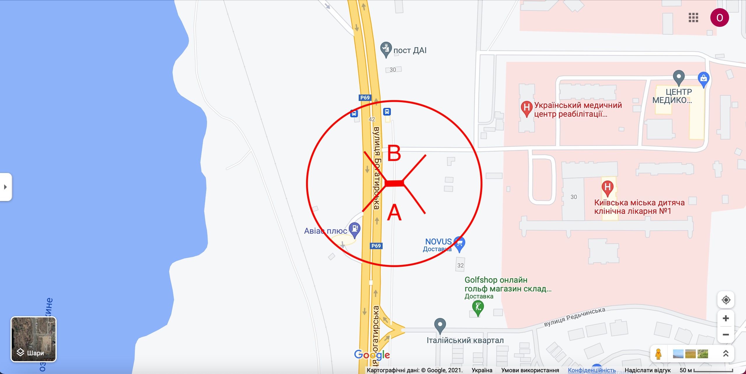 Білборд/Щит, Київ, вул. Богатирська, 30 (04-628-01) в напрямку Києва