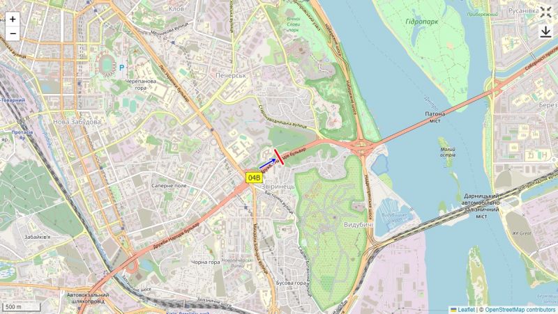 Беклайт, Київ, Бульвар Дружби народів, АЗС "Socar", до мосту Патона