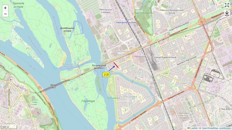 Ролер/Призматрон, Київ, Раїси Окіпної, 6, до станції метро "Лівобережна"