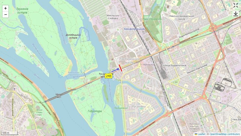 Ролер/Призматрон, Київ, Броварський пр-кт, між МВЦ та АЗС "WOG", із центру