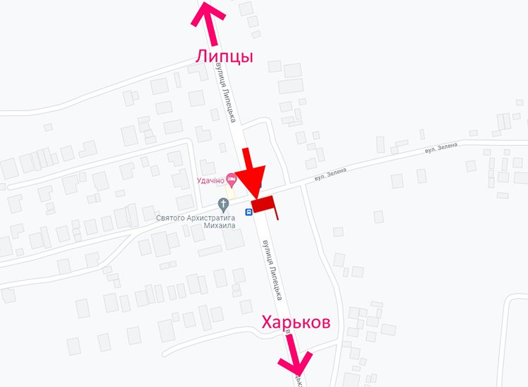Білборд/Щит, Траси, сел. Російські Тишки-котеджне селище Удачіно-у бік Харкова