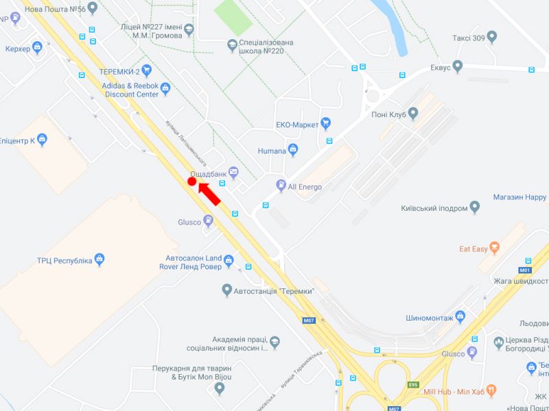 Билборд/Щит, Киев, Кільцева дорога, навпроти ТРЦ «Республіка», супермаркету "Епіцентр", роздільник у бік пр. Перемоги