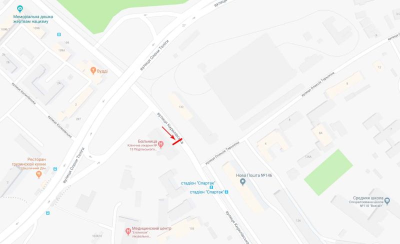 Led екран/Відеоборд, Київ, Кирилівська (Фрунзе) вул. 107, світлофор, рух в напрямку Подільський Узвіз