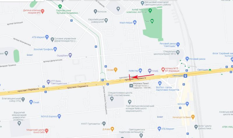 Led екран/Відеоборд, Київ, Перемоги пр-т 112, поруч з магазином "Watsons", рух в напрямку ст. м. "Житомирська"