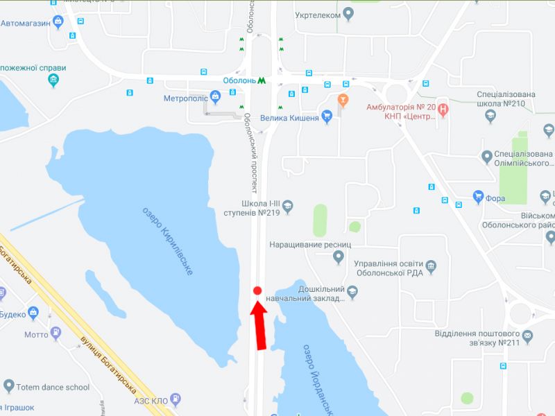 Led экран/Видеоборд, Киев, Оболонський пр., роздільник, між ст.м. "Оболонь" і ст.м. "Почайна", в сторону ст. м. "Оболонь", (ролик 10 сек, 1 вихід/1,5 хвилини)